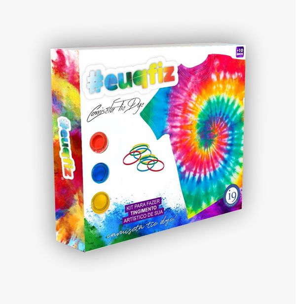 Conjunto De Artes - Kit De Pintura Tie - Die Com Camiseta - EuQFiz - Tam M - I9 Brinquedos