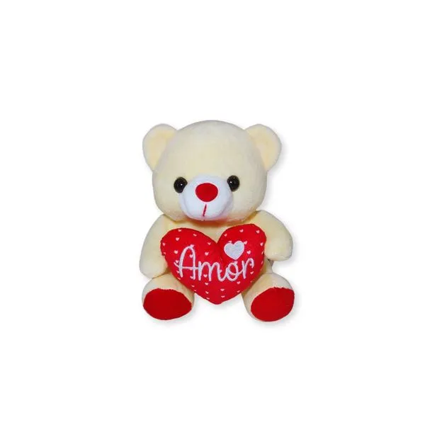 Ursinho de Pelúcia com Coração Amor 16cm – Fizzy Toys
