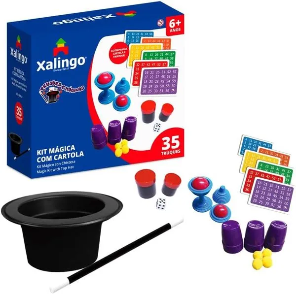 Kit Mágica Infantil com Chapeu Cartola Xalingo