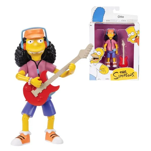 Boneco Articulável Otto The Simpsons Sunny | Personagem Oficial da Série, Rico em Detalhes e Ideal para Colecionadores e Fãs Nostálgicos