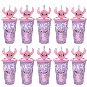 10 Copos Angel Stitch c/ Orelha Festa Infantil Lembrancinha