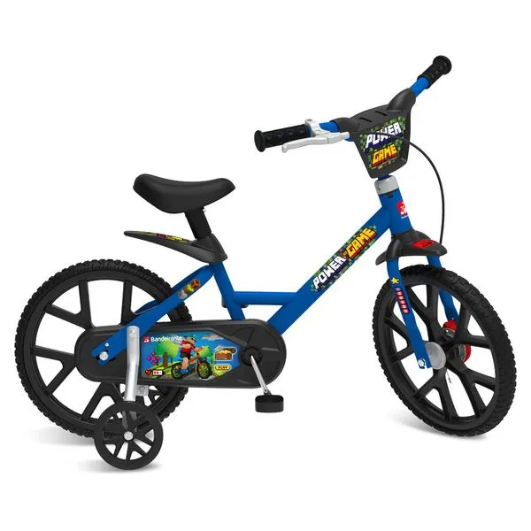 Bicicleta Power Game Aro 14 Azul Bandeirante