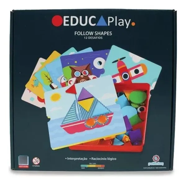 Brinquedo Follow Shapes Desenhos e Formas Polibrinq BM053