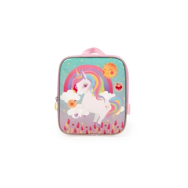 Lancheira Térmica Infantil Feminina Unicórnio Rainbow U / Roxo