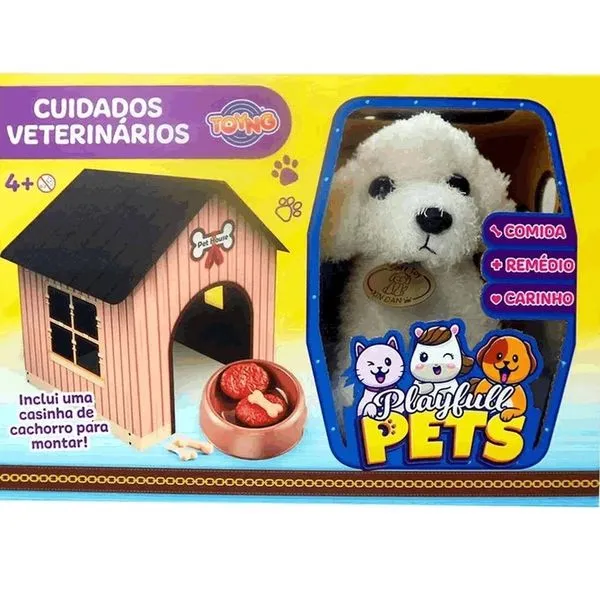 KIT VETERINARIO COM CACHORRO DE PELUCIA - TOYNG