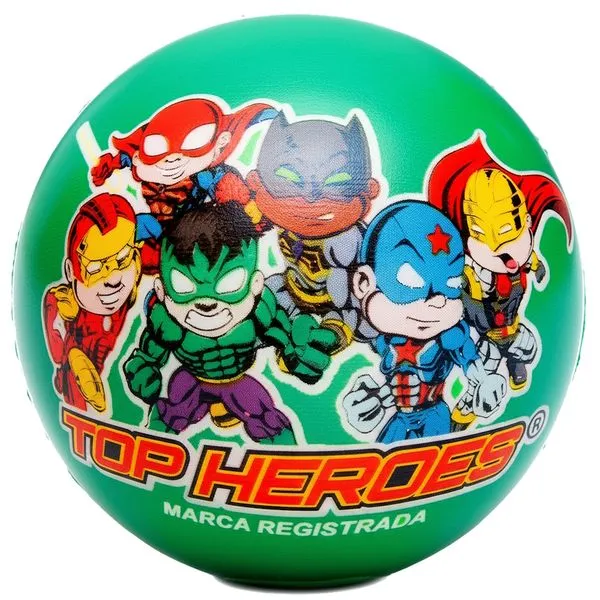 Bola Infantil Top Heroes Huk Verde Vinil Unidade