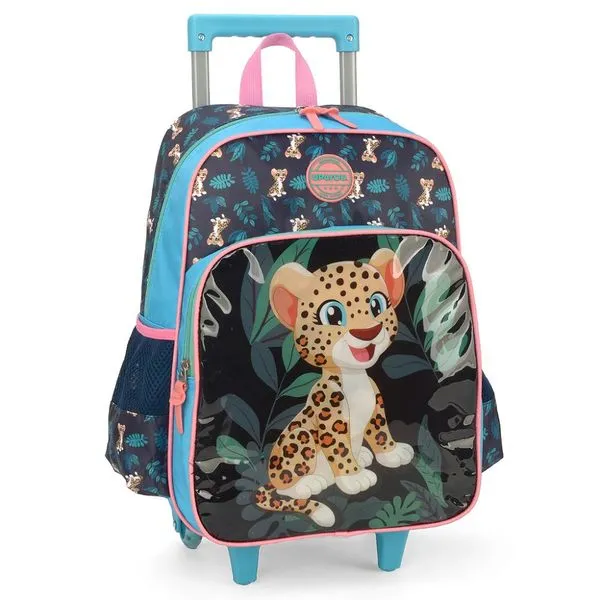 Mochila de Rodinhas Sem Alça Luxcel Up4You Onça Verde Único