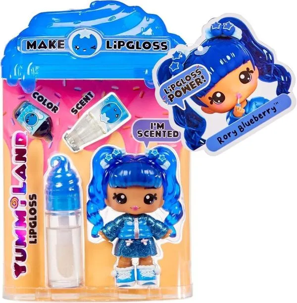 Boneca Yummiland Lipgloss Rory Blueberry Colecionável - MGA