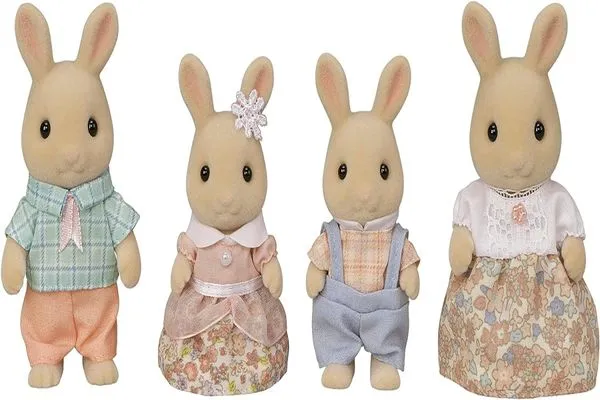 Sylvanian Families - Família dos Coelhos de Leite
