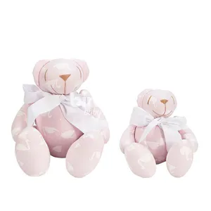 Pelúcias - 36 e 27 Cm - Barnie e Elliot - Cisne Rosa - Biramar