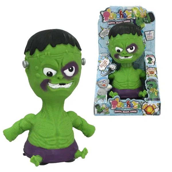 Boneco Interativo Amigo Pancada Franko Verde Puncheezz Sunny com Som