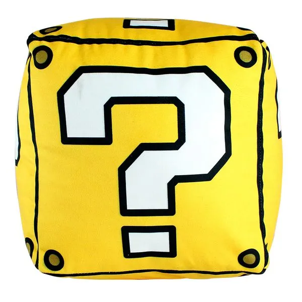 Almofada Cubo - Super Mario Bros - 25x25cm - Veludo - Zona Criativa