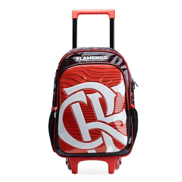 Mochila de Rodinha do Flamengo Masculina Oficial Kit / Vermelho