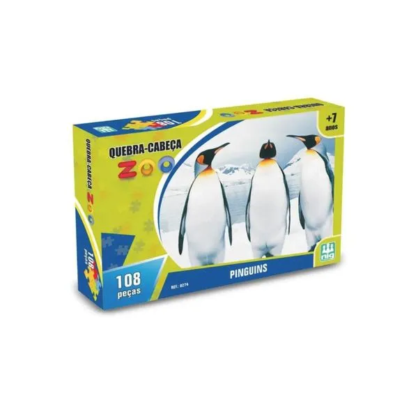 Quebra-Cabeça Zoo - 108 peças - Pinguins
