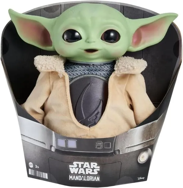 Pelúcia Grogu Star Wars Armadura Beskar Mattel - HPG49