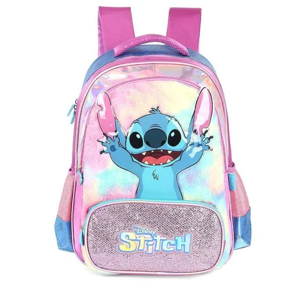 Mochila de Costas Luxcel Stitch Glitter Cute Roxo Único