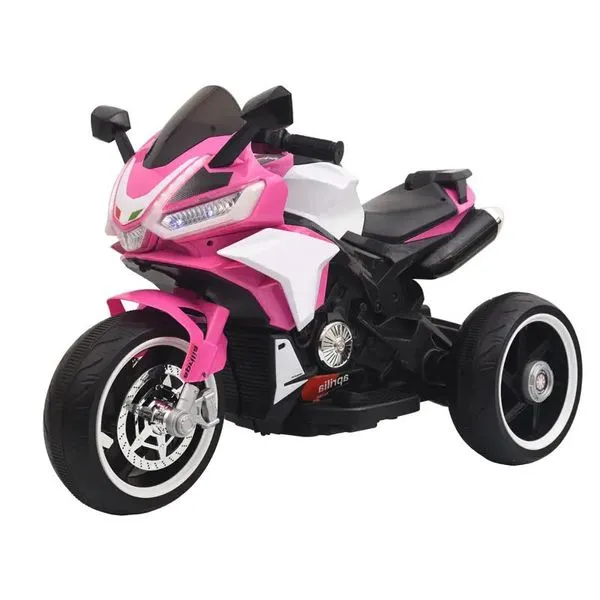 Motocicleta eletrica - 3 Rodas - Rosa - 12v4ah - Shiny Toys