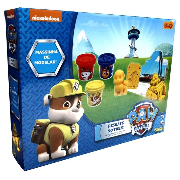 Playset Resgaste no Trem Rubble - Patrulha Canina - Sunny