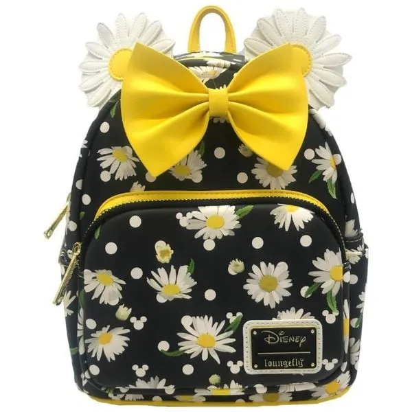 Mochila Escolar Infantil Loungefly Disney Minnei Mouse Florida para Crianças a Partir de 3 Anos, Preta 110v