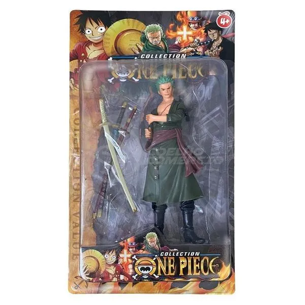Boneco Anime Action Figure One Piece 18cm - Roronoa Zoro