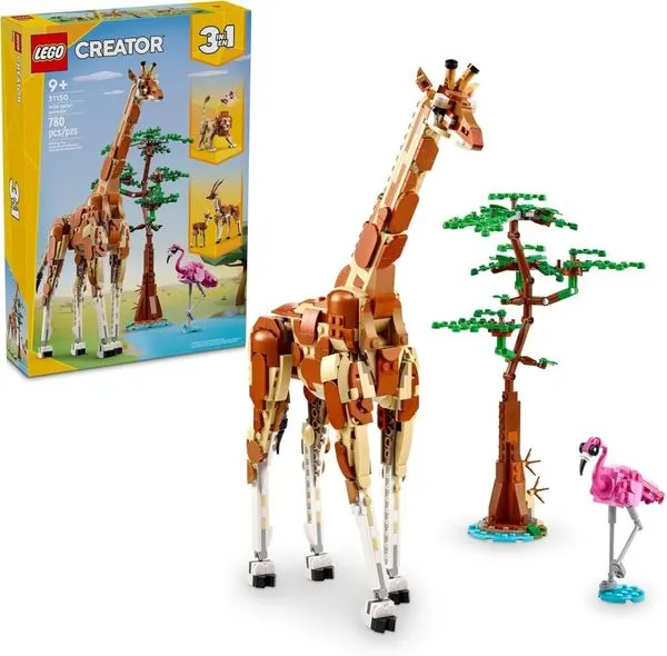 Lego Creator 3 em 1 Animais Selvagens do Safari 780 Pç 31150