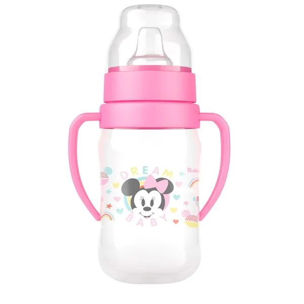 Super Copo Treinamento 300ml C/ Alça e Bico Flexível Minnie Disney BabyGo