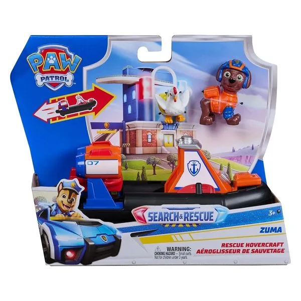 Aerodeslizador de Resgate do Zuma Com Boneco e Amigo - Patrulha Canina Sunny