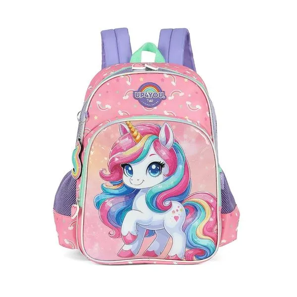 Mochila de Costas Luxcel Up4You Unicórnio Lilás e Rosa Único