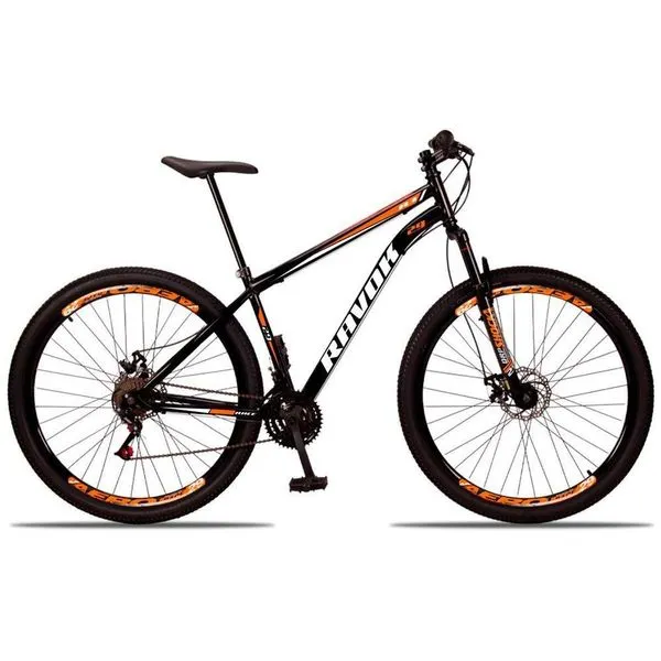 Bicicleta Mountain Bike 21 Vel Aço Shimano Laranja