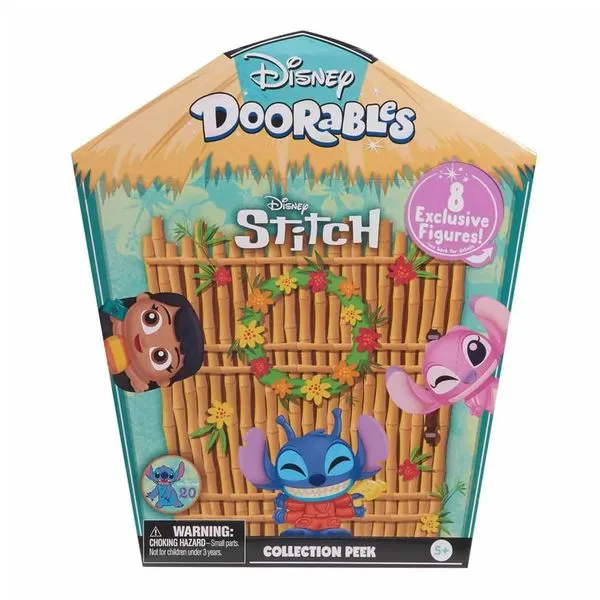 Disney Doorables Stitch Conjunto com 8 Mini Bonecos Colecionáveis Exclusivos com Olhos Brilhantes