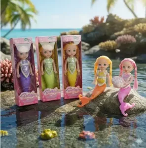 Boneca Sereia Maggie 13cm Encantadora e Brilhante