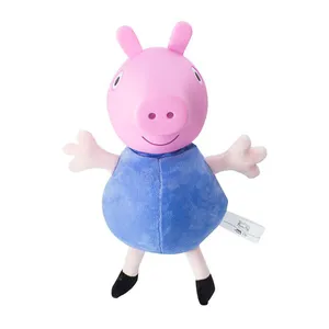 Pelúcia 30 Cm com Cabeça de Vinil - Peppa Pig - George com Roupa Azul - Estrela