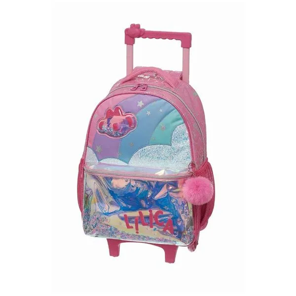 Mochila de Rodinhas Pacific Lilica Ripilica Super Star Rosa Único