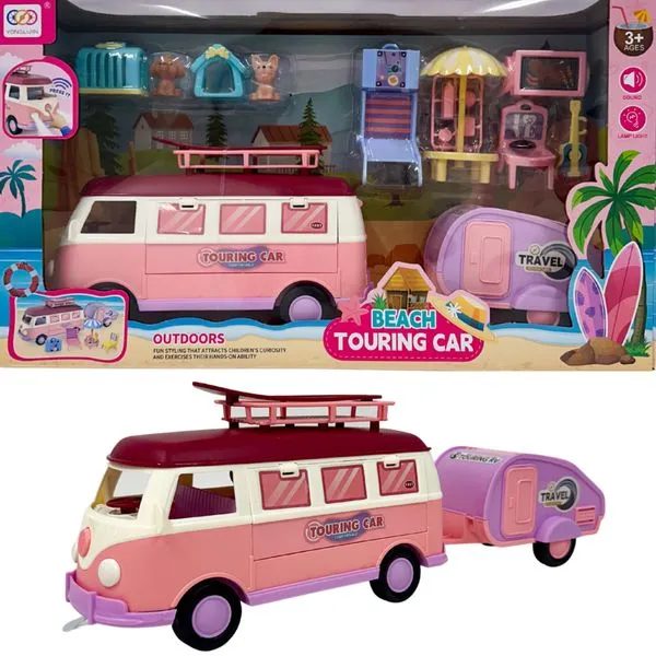 Brinquedo Infantil Acampamento Food Praia Moto Home Luz Som