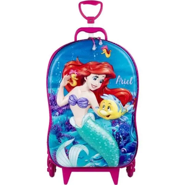 Mochila Carrinho Maxtoy Pequena Sereia 3D