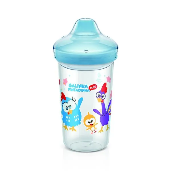 Copo Antivazamento Max - Galinha Pintadinha - Lillo - Azul - 320ml