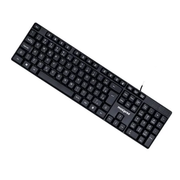 Teclado Com Fio USB Office Easy Cor Preto ABNT2 Maxprint