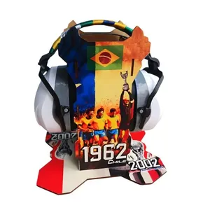Abafador de sons 26 DB Autistas Torcedor Copa com suporte Brasil Pentacampeão