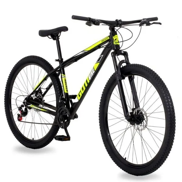 Bicicleta Aro 29 Gott 24 Marchas Câmbio Traseiro Shimano 21 Preto Amarelo