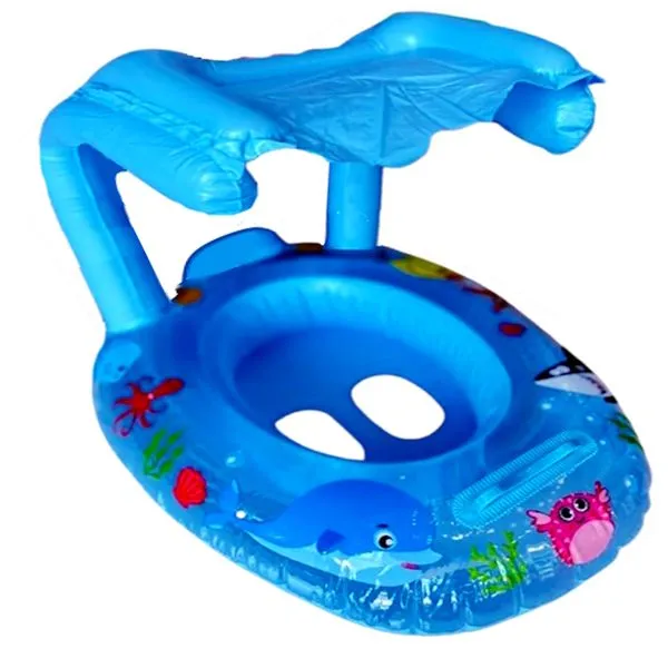 Bote Fralda Boia p/ Bebês com Cobertura á partir 24m Azul