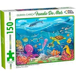 QUEBRA-CABEÇA 150 PÇS - FUNDO DO MAR - PAIS E FILHOS