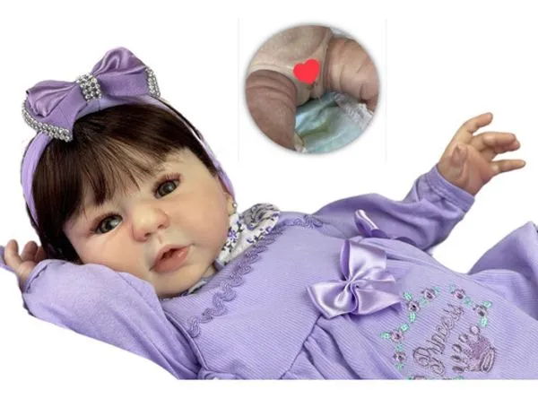 Bebê Reborn Realista, Toma Banho- Mama E Faz Xixi De Verdade