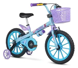Bicicleta Infantil Aro 16 Com Rodinhas Frozen 2 Nathor