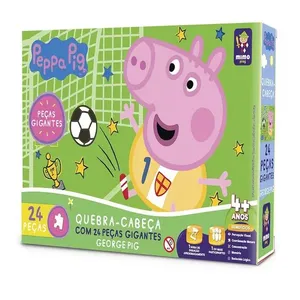 Quebra-Cabeça Gigante - Peppa Pig - 24 Peças - George Jogando Futebol - Mimo
