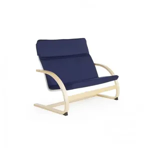 Cadeira Infantil Guidecraft Kiddie Rocker Azul, Estrutura Madeira Bétula com Almofadas em Lona, Modelo GD-6340K