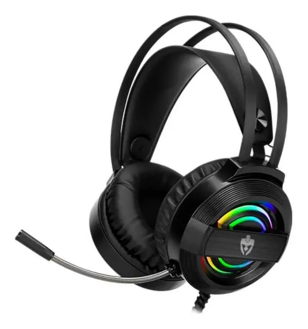 Fone de Ouvido Headset Gamer com Fio Evolut Garen Eg-320 com Luz Led Cor Preto