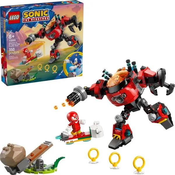 Lego Sonic Knuckles vs Robo Crusher 77005 com 350pcs Único / Vermelho