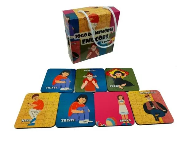 Jogo da Memória Emoções 6 pares para Autistas