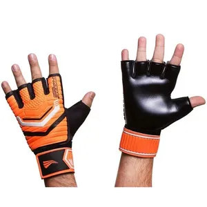Luva de Goleiro Futsal Preto com Laranja - Progne
