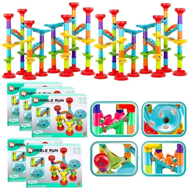 Pista Bolinhas Infantil Labirinto Montável Marble Run 250pçs